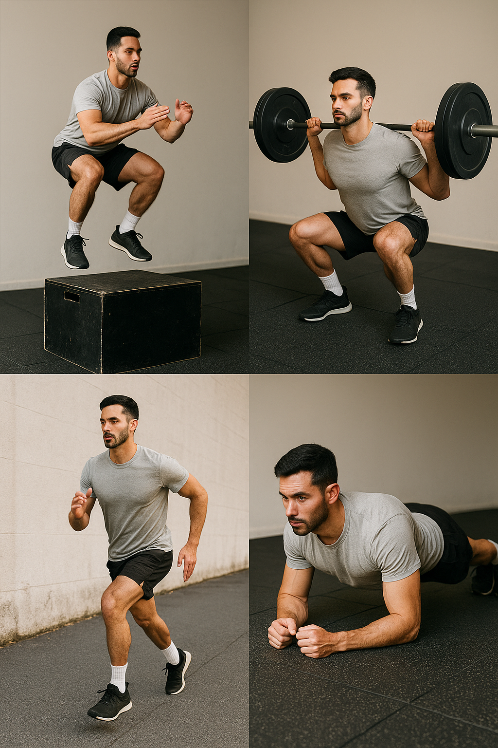 Tipos de entrenamiento: fuerza, hipertrofia, resistencia, explosiva y pliometría